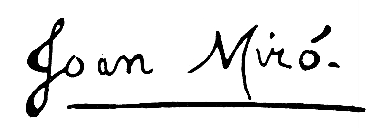 firma di Joan Miró
