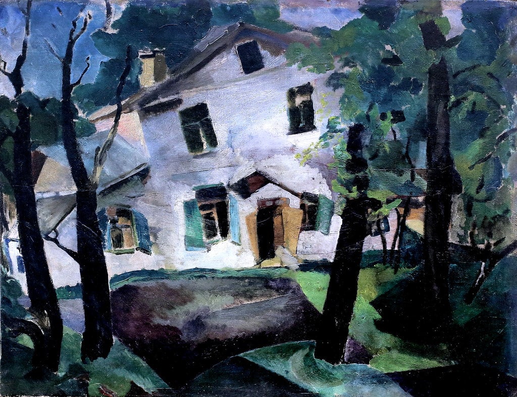 Jean Pougny, Paysage à la maison. vers 1912. Cologne. Musée Ludwig. Estimation Jean Pougny gratuite
