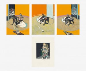 Francis Bacon Miroir de la Tauromachie, 1990 Estimation Francis Bacon lithographie