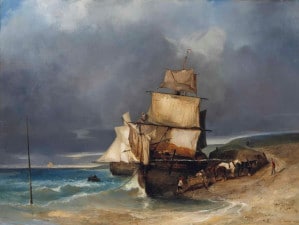 Eugène Isabey, Barques de pêche, 1841 Estimation Eugène Isabey gratuite